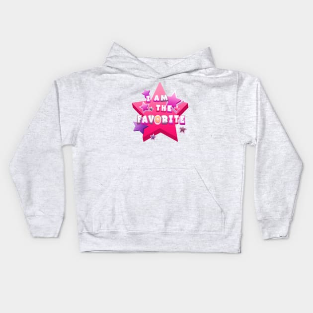 I am the Favorite - Pink Kids Hoodie by AlondraHanley